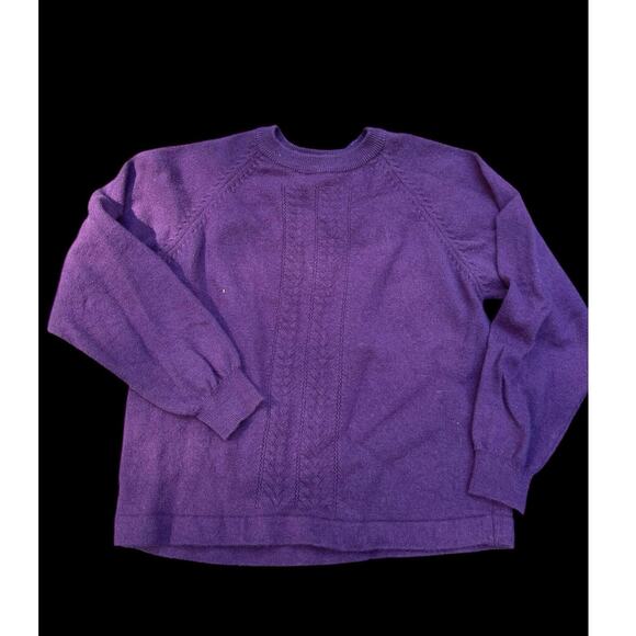 Women's Pure Wool Vintage Purple Sweater Ualpam Exclusive Size M - Picture 1 of 9